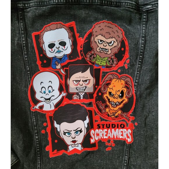 Halloween Horror Nights 2022 Studio Screamers Jean Jacket Size Medium - Picture 7 of 10